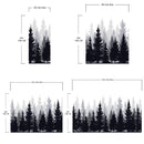 Black and White Pine Tree Forest Wallpaper.