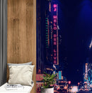 Personalized Neon Name on City Billboard Wall Mural.