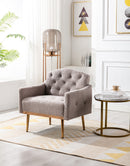 Accent Chair, leisure single sofa with Rose Golden feet