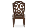 Wood Dining Side Chairs Traditional Upholstered Seat Pair