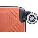 2Piece Luggage Sets ABS Lightweight Suitcase, Spinner Wheels, (20/14) DARK ORANGE
