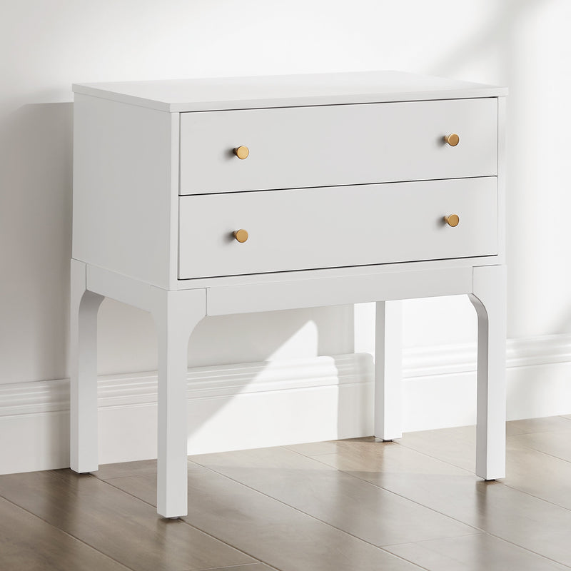 Alonso 2-Drawer Modern Nightstand, photo 8 of 10