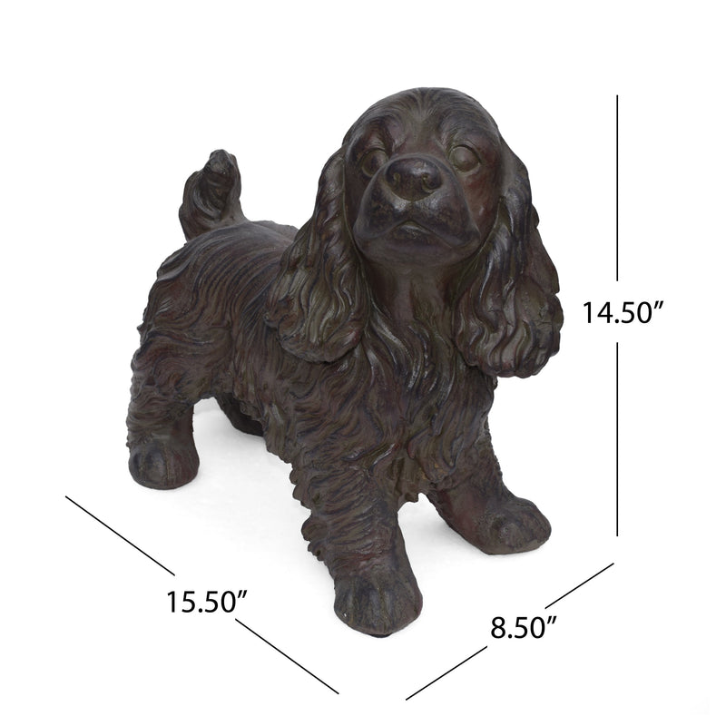 Josie Dog Cast Stone Garden Statue, photo 3 of 8