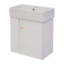 Modern Floating Bathroom Vanity With Ceramic Basin Perfect For Small Bathrooms by HouseOfZazla