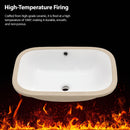 Modern Ceramic Undermount Bathroom Sink With Overflow, High Quality by HouseOfZazla