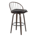Riley - Industrial / Urban Fixed Height Barstool With Swivel With Removable Cushion (Set of 2) by HouseOfZazla