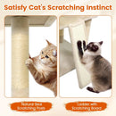 65 Inch Tall Multi-level Cat Tree with 3 Upholstered Perch and 2 Cat Condos by DirectDeals