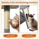 65 Inch Tall Multi-level Cat Tree with 3 Upholstered Perch and 2 Cat Condos by LJGDeals