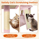 65 Inch Tall Multi-level Cat Tree with 3 Upholstered Perch and 2 Cat Condos by DirectDeals