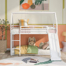 Twin Over Twin House Bunk Bed With Ladder And Slide by Unique Piece Furniture