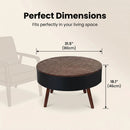 Round Coffee Table With Storage Function For Living Rooms by HouseOfZazla
