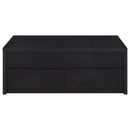 Canyon - Lift Top Table With Dual Drawers Storage Solution - Black by HouseOfZazla
