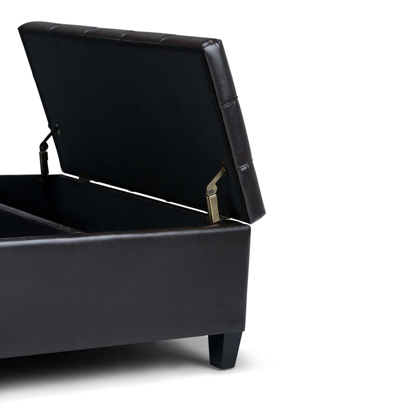 Harrison - Coffee Table Storage Ottoman - Tanners Brown, photo 3 of 9