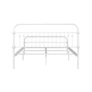 86.4" L X 59.6" W X 44" H Metal Bed Frame Queen Size Standerd Bed Frame - WHITE