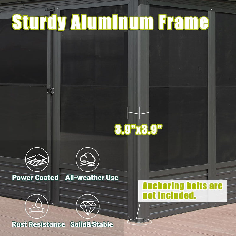 11.2x14.6FT Aluminum Hardtop Gazebo, photo 5 of 8