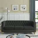 Modern Sofa With Button Tufting, Upholstered Couch For Living Room by HouseOfZazla