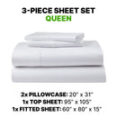 Sheet Set Luxurious Supima, Wrinkle Resistant, Breathable, With 2 Ghostgrip Band