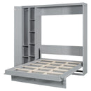 Murphy Wall Bed With Shelves, Wardrobe And LED Lights by HouseOfZazla