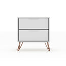 Rockefeller - Nightstand With 2 Drawers - White by HouseOfZazla