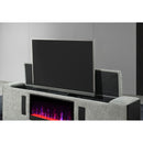 Isaiah - 5 Piece Bedroom Set With TV Lift-LED, Speakers And Fireplace by HouseOfZazla