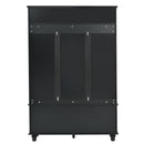 4-in-1 Entryway Bench with Coat Rack, Cushion and 4 Sturdy Hooks, 47.2" Wide Hall Tree with Storage Bench for Hallway, Entryway, Living Room