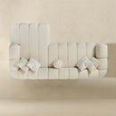 Beatrice - Modern Tufted Right Sectional Sofa - Ivory by HouseOfZazla