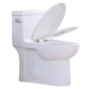 Gloss Tornado Flush 1 Piece Elongated Toilet With Siphonic Side Press, ADA Comfort Chair Height - Gloss White by HouseOfZazla