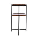 Round Coffee Table With Storage Tray 2 Tier Oval End Tables Wooden Small Side Table For Living Room by HouseOfZazla