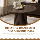 Walnut-Colored Wooden Dining Table