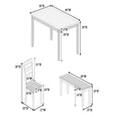 6 Piece Dining Set Table With 4 Side Chairs And Bench - Light Brown / White by HouseOfZazla
