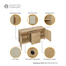 Sheridan - Modern Cane Design Sideboard by HouseOfZazla