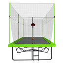 10Ft By 17Ft Rectangule Trampoline With Powder-Coated Galvanized Steel Tubes With Basketball Hoop System Advanced Ladder - Green by HouseOfZazla