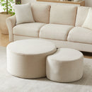 Modern Upholstered Round Coffee Table For Living Room (Set of 2) by HouseOfZazla