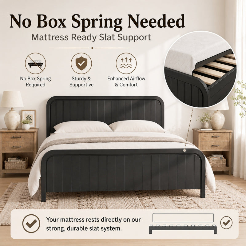 King Bed Frame with Headboard, photo 3 of 10