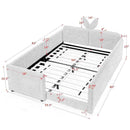 Cute Rabbit Ear Upholstered Platform Bed Frame With Safety Rail by HouseOfZazla