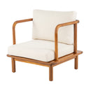 Canape Acacia Club Chair with Cream Cushion Set of 2 by HouseOfZazla