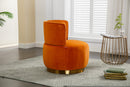 360 Degree Swivel Cuddle Barrel Accent Sofa Chairs, Round Armchairs with Wide Upholstered, Fluffy Velvet Fabric Chair for Living Room, Bedroom, Office, Waiting Rooms