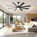 Large Ceiling Fan With Dimmable LED Light 8 Blades Remote Control, Reversible DC Motor by Unique Piece Furniture