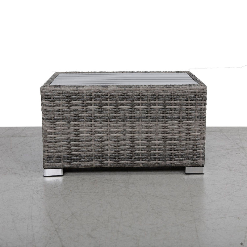 Chesterville - Slatted Side Table With Aluminum Top - Gray, photo 3 of 5
