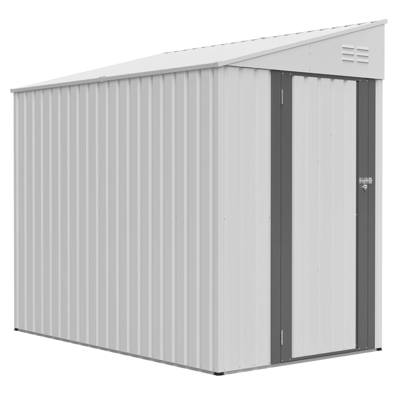White 4' x 7' Lean-To Storage Shed, photo 10 of 10