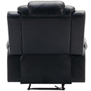 Home Theater Seating Manual Recliner Chair, Led Light Strip For Living Room - Black by HouseOfZazla