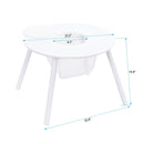 Children's Panel Table With 4 Chairs - White by HouseOfZazla