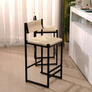 Bar Stools Paper Rope Weave Dining Chairs With Back Hand Weave Stools For Kichen Island, Bar & Counter (Set of 2) by HouseOfZazla