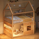 House Bed With Built-In LED Shelf Light