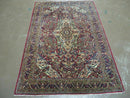 3' 5" X 5' Antique Handmade Indian Agra Fine Weave Wool Rug Organic dye Nice