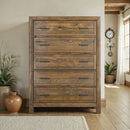 5 Drawer Chest With - Brown by HouseOfZazla