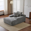 Oversized Chaise Lounge Chair Cozy Cloud Couch With 3 Throw Pillows And Wide Armrest by HouseOfZazla