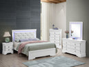 Bed With LED Light Accents Headboard by Unique Piece Furniture