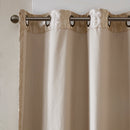Knitted Jacquard Damask Total Blackout Grommet Top Curtain Panel by HouseOfZazla