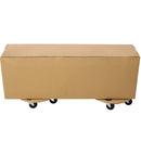 Furniture Moving Dolly, Heavy Duty Wood Rolling Mover With Wheels For Piano Couch Fridge Heavy Items, Securely Holds 500 Lbs (2 Piece Round Platform) - Natural